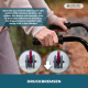 Klappbarer Rollator | inkl. Sitz und Rückenlehne | Aluminium | Korb | für Senioren | Rosa | Modell: Prado | Mobiclinic - Foto 3