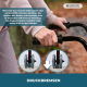Klappbarer Rollator | Sitz und Rückenlehne | Aluminium | Korb | Für ältere Menschen | Bordeaux | Modell: Prado | Mobiclinic - Foto 3