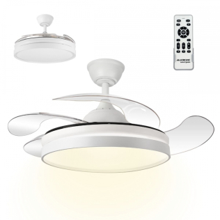 Deckenventilator | 4 Flügel | 6 Geschwindigkeiten | 3 Beleuchtungsmodi | LED-Licht | Fernbedienung | Oasis | Mobiclinic