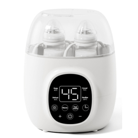 Doppelter Flaschenwärmer | 6 in 1 | Sterilisator | Einstellbare Temperatur | Programmierbar | Kompakt | Bibidu | Mobiclinic