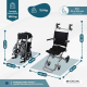 Transportrollstuhl | Faltbar | Aluminium | Kleine Räder | Bremsen an Griffen | Schwarz | Neptuno | Mobiclinic - Foto 1