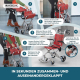 Transportrollstuhl | Faltbar | Aluminium | Kleine Räder | Bremsen an Griffen | Kariert | Neptuno | Mobiclinic - Foto 4