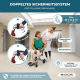 Transportrollstuhl | Faltbar | Aluminium | Kleine Räder | Bremsen an Griffen | Kariert | Neptuno | Mobiclinic - Foto 6