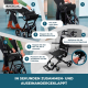 Transit Rollstuhl | Faltbar | Aluminium | Kleine Räder | Bremsen an den Griffen | Schwarz | Modell: Saturn | Mobiclinic - Foto 4
