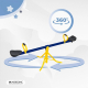 Kinderwippe | 360º Drehung | 2 Sitze | 200 x 66 x 35 cm | Bequemer Griff | Sicher | Mobifun | Mobiclinic - Foto 3