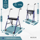 Rollator für ältere Menschen | Faltbar | Sitz | 2 Räder | Blau | Emérita | Mobiclinic - Foto 2