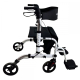 Gehhilfe mit Fußstütze | Faltbar | Aluminium | Bremsen an Hebeln | 360º Räder | Tasche | Stockhalter | Ibiza | Mobiclinic - Foto 4