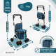 Einkaufswagen Gehwagen | 4 Räder | Bis 120 kg | Faltbar | Mit Tasche | Bremssystem | Blau | Coliseum | Mobiclinic - Foto 2