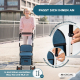 Einkaufswagen Gehwagen | 4 Räder | Bis 120 kg | Faltbar | Mit Tasche | Bremssystem | Blau | Coliseum | Mobiclinic - Foto 6