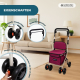 Einkaufswagen Gehwagen | 4 Räder | Bis 120 kg | Faltbar | Mit Tasche | Bremssystem | Fuchsia| Coliseum | Mobiclinic - Foto 4