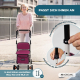 Einkaufswagen Gehwagen | 4 Räder | Bis 120 kg | Faltbar | Mit Tasche | Bremssystem | Fuchsia| Coliseum | Mobiclinic - Foto 6