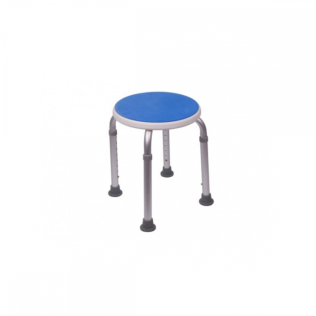 Badezimmerhocker | Höhenverstellbar | Max 100 Kg | EVA-Kissen | Rutschfeste Spitzen | Aluminium | Foco | Mobiclinic