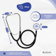 Stethoskop | Doppelschlauch | Aluminium | Schwarz | Mobiclinic - Foto 1