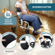 Rollator mit Fuß- und Rückenlehne | Faltbar | Aluminium | Bremsen | 360º Räder | Tasche | Stockhalterung | Ibiza | Mobiclinic - Foto 7
