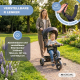 3 in 1 Dreirad | Evolutiv | Verstellbar | Max 25 kg | 18 Monate bis 5 Jahre | Leichtgewicht | LULU Schwarz | Mobiclinic - Foto 4