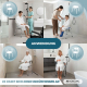 Drehbarer Badezimmerhocker | 360º Sitz | Höhenverstellbar | Armlehnen | EVA-Polsterung | Akila | Mobiclinic - Foto 5