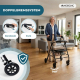 Rollator | Faltbar | Aluminium | Bremsen an den Griffen | Sitz und Rückenlehne | 4 Räder | Mattschwarz | Escorial | Mobiclinic - Foto 4