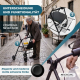 Rollator | Faltbar | Aluminium | Bremsen an den Griffen | Sitz und Rückenlehne | 4 Räder | Mattschwarz | Escorial | Mobiclinic - Foto 7