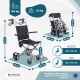 Transportrollstuhl | Faltbar | Aluminium | Kleine Räder | Bremsen an Griffen | Schwarz | Neptuno | Mobiclinic - Foto 1