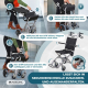Transportrollstuhl | Faltbar | Aluminium | Kleine Räder | Bremsen an Griffen | Schwarz | Neptuno | Mobiclinic - Foto 4