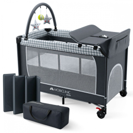 3-in-1-Reisebett | Wickeltisch | Laufstall | Tragbar | Faltbar...
