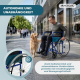 Rollstuhl faltbar | Große Räder | Leichtgewicht | Orthopädisch | Blau | Alcázar | Mobiclinic - Foto 6