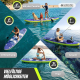 Aufblasbares Paddleboard | 315x78x15cm | Max. 150kg | Verstellbares Paddel | Rucksack und Pumpe | Stitch | Mobiclinic - Foto 4