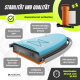 Aufblasbares Paddle-Surfbrett | 320 x 83 cm | Verstellbares Paddel | Pumpe | Sicherheitsgurt | Reiserucksack | Lilo | Mobiclinic - Foto 2