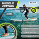 Aufblasbares Paddle-Surfbrett | 320 x 83 cm | Verstellbares Paddel | Pumpe | Sicherheitsgurt | Reiserucksack | Lilo | Mobiclinic - Foto 5