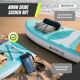 Aufblasbares Paddle-Surfbrett | 320 x 83 cm | Verstellbares Paddel | Pumpe | Sicherheitsgurt | Reiserucksack | Lilo | Mobiclinic - Foto 6