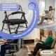 Anti-Dekubitus-Kissen Rollator | Kompatibel mit meisten Rollatoren | Viskoelastisch | Waschbar | 4 Klettverschlüsse | Mobiclinic - Foto 4