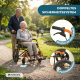 Faltbarer Rollstuhl | Aluminium | Bremse an Handgriffen | Fußstütze | Armlehnen | Orange | Modell: Pirámide | Mobiclinic - Foto 7