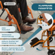 Faltbarer Rollstuhl | Aluminium | Bremse an Handgriffen | Fußstütze | Armlehnen | Orange | Modell: Pirámide | Mobiclinic - Foto 9