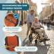 Faltbarer Rollstuhl | Aluminium | Bremse an Handgriffen | Fußstütze | Armlehnen | Orange | Modell: Pirámide | Mobiclinic - Foto 11