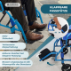 Faltbarer Rollstuhl | Aluminium | Handbremsen | Fußstützen | Armlehnen | Blau | Modell: Pirámide | Mobiclinic - Foto 4