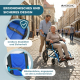 Faltbarer Rollstuhl | Aluminium | Handbremsen | Fußstützen | Armlehnen | Blau | Modell: Pirámide | Mobiclinic - Foto 5