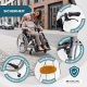 Rollstuhl | Verstellbarer Rahmen | Schnellverschluss | Kippsicherung | Luftreifen | Aluminium | Trevi | Mobiclinic - Foto 3