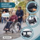 Rollstuhl | Verstellbarer Rahmen | Schnellverschluss | Kippsicherung | Luftreifen | Aluminium | Trevi | Mobiclinic - Foto 6