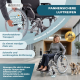 Rollstuhl | Verstellbarer Rahmen | Schnellverschluss | Kippsicherung | Luftreifen | Aluminium | Trevi | Mobiclinic - Foto 7
