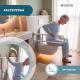 Klappbarer Haltegriff fürs Badezimmer | Toilettenpapierhalter | Doppelstange | Bis 250 kg | Eisen | Weiß | Robin | Mobiclinic - Foto 3