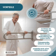 Klappbarer Haltegriff fürs Badezimmer | Toilettenpapierhalter | Doppelstange | Bis 250 kg | Stahl | Hood | Mobiclinic - Foto 4