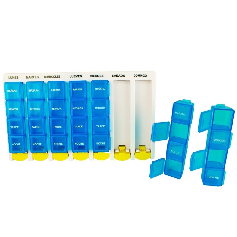 Pilulier 4 Compartiments Couleur Bleu – Organisation Des Médicaments – Neuf