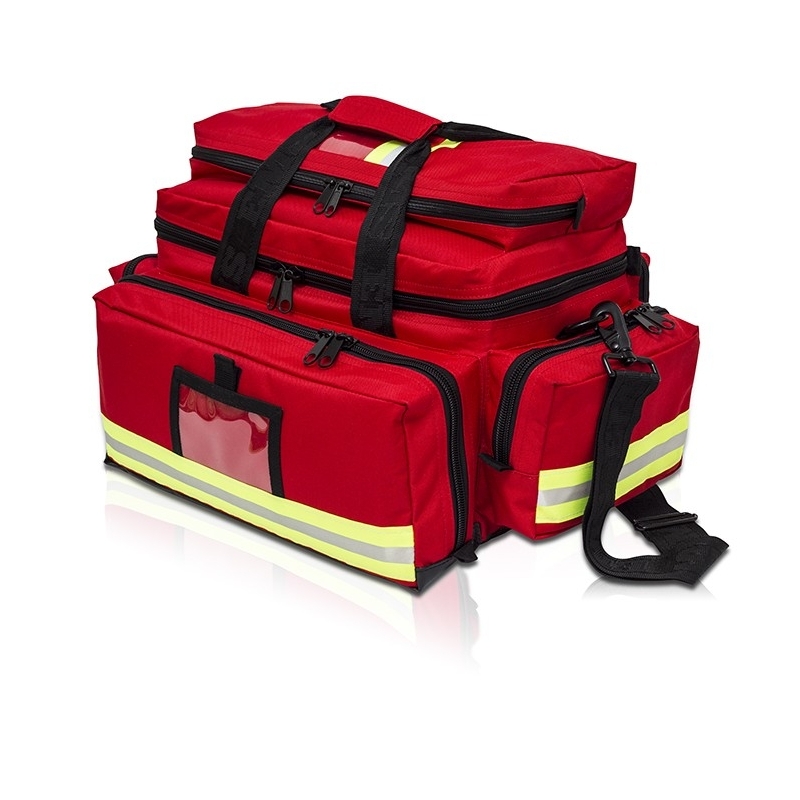 Sac De Premiers Secours JUMBLE'S - 37x25x20cm - Multi-compartiments - Lavable - Rouge - Idéal Urgence/Sport/Voyage
