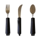 Lot de fourchette, couteau et cuillère ergonomiques | À angle inclinable | Acier inoxydable | Mobiclinic - Foto 1