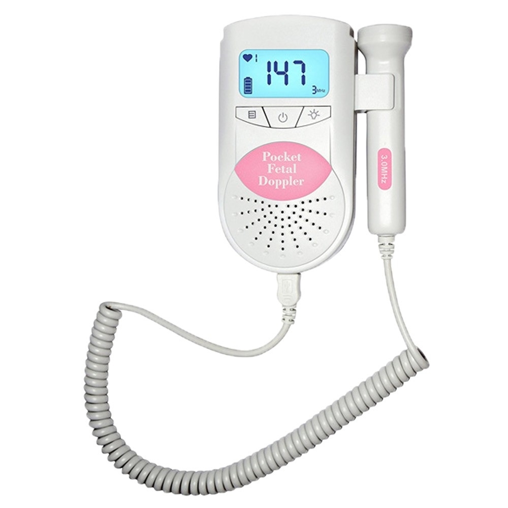 Doppler fœtal de poche portatif moniteur de rythme cardiaque pour bébé,  gel, écouteurs, ce babysound b grossesse bébé fœtus enregistreur