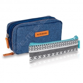 Lot pochette et trousse isothermes pour diabétiques | Polyester, fibre de carbone | DIABETIC'S et INSULIN'S | Elite Bags