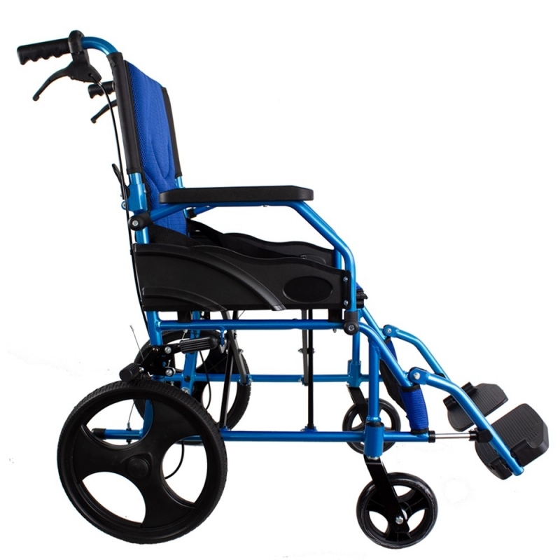 Fauteuil Roulant L ger Pliable Aluminium Repose pieds Et Dossier 