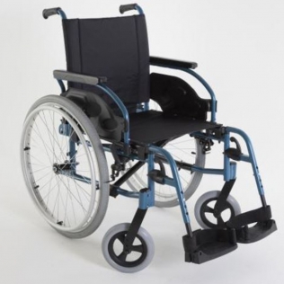 Fauteuil roulant en acier Action1R 24 "couleur unie bleu