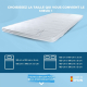 Surmatelas | Confort | Deux faces | Chaleur | Fraîcheur | Hauteur 5cm | Lin naturel | Respirant Vicosoft | Rêveur | Mobiclinic - Foto 11