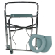 Chaise WC | Pliable | Hauteur réglable | Accoudoirs | Ajustable | Avec couvercle | Muelle | Mobiclinic - Foto 4